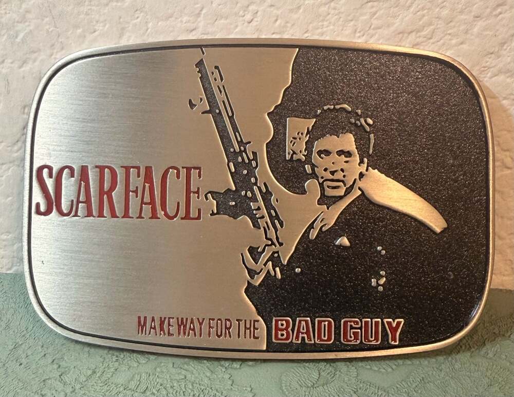 Scarface Tony Montana 'Make Way For The Bad Guy' Metal Belt Buckle
